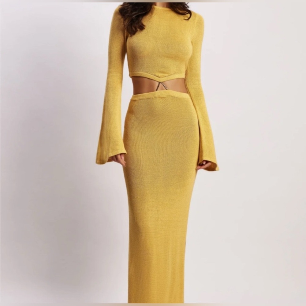 Meshki Yellow Long Sleeve Dress